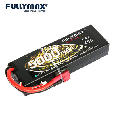 Lithium-Polymer-Batterie 7.4v 2S Lipo Rc der Autobatterie-5000mah 45C