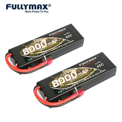 Batterie-Sätze 2s Lipo kundenspezifische Rc Batterie-8000mah 7.4V 45C mit Dekanen T Plug