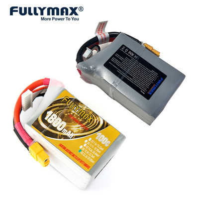 Batterie-flache Abflusskurve XT60 22.2V 1800mah 6s 100c Lipo verstopfen RC-Modell Battery