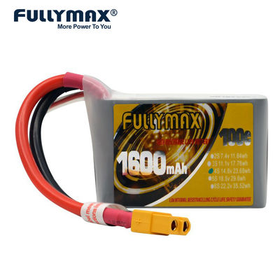 Fullymax 4s 1600mah 30c 14.8v 100c Flugzeug Rc Lithium Polymer Quadcopter Batterie