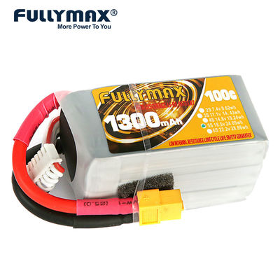 18.5V LiPo 1300mAh 5S 100C Rc, das Brummen Quadcopter-Hubschrauber-Fernsteuerungsboots-Batterie läuft