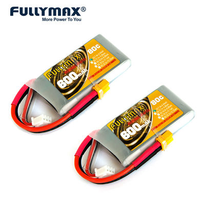 Entladungs-Rate 2S 7,4 V 600mah Lipo der Batterie-2 der Zellenfpv Lipo 7,4 V Rc hohe Batterie-80C