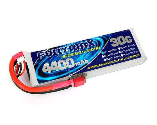 Batterie FULLYMAX Li-PO verpackt 30C 4400mAh 2S 7.4V mit t-Stecker für RC-Auto-Boots-LKW Heli Airplane