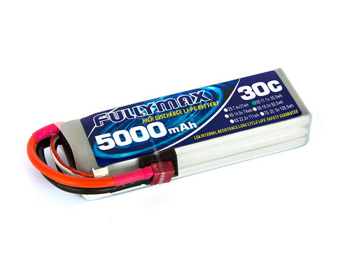 Batterie-Satz 30C 5000mAh 3S 11.1V FULLYMAX LiPo mit Dekanverbindungsstück für RC-Autos, RC-Flugzeuge, RC-Hubschrauber