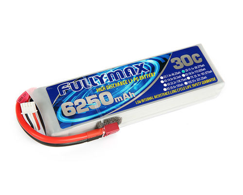 Batterie 30C 6250mAh 3S 11.1V FULLYMAX RC Lipo mit Dekanverbindungsstück für RC-Auto-Boots-LKW-Hubschrauber-Flugzeug