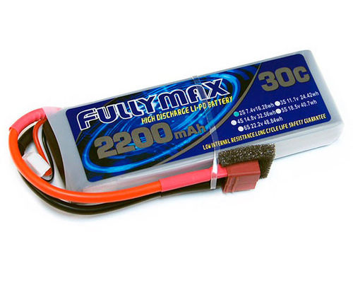 Batterie 7.4V 2s 2200mah Lipo 2s 30c Lipo mit DEKANEN verstopfen Flugzeug-Batterie des Lithium-RC