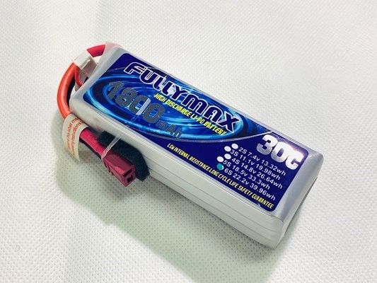 Flugzeug-Batterie-Satz 30C 1800mAh 6S LiPo RC mit Dekanen Connector 22.2V